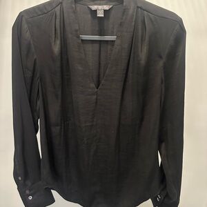 Banana Republic Black V-Neck Blouse